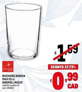 Metro Bormioli Rocco Bicchiere Bodega Maxi 51 cl offerta