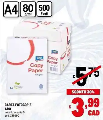 Metro Aro Carta Fotocopie offerta