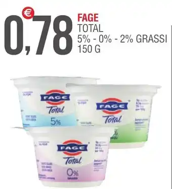 Fage Total 5%-0%-2% Grassi 150 g