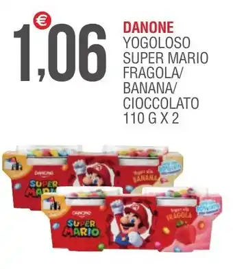 Caramico Danone Yogoloso Super Mario Fragola/Banana/Cioccolato 110 g x 2 offerta
