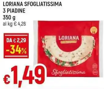 Loriana Sfogliatissima 3 piadine 350 g