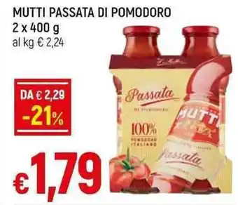 Famila Superstore Mutti Passata di Pomodoro 2 x 400 g offerta