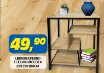 Libreria Ferro E Legno Piccola 65x35x100 cm