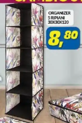Risparmio Casa Organizer 5 Ripiani 30 x 30x120 offerta