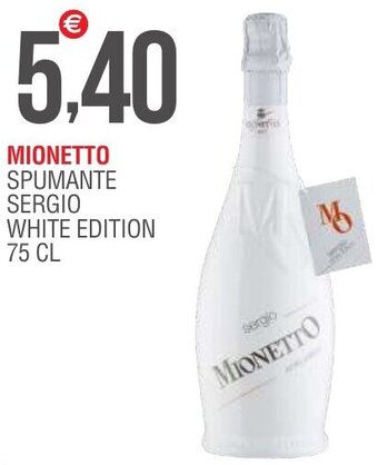 Caramico Mionetto Spumante Sergio White Edition 75 cl offerta