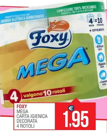 Foxy Mega Carta Igienica Decorata 4 Rotoli