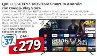 Famila Superstore Qbell 55GXF93 Televisore Smart TV Android offerta