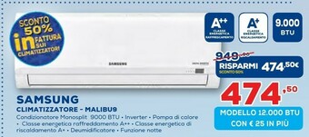 Euronics Samsung Climatizzatore MALIBU9 offerta