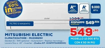 Euronics Mitsubishi Climatizzatore MUZHR25V offerta