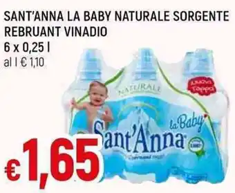 Famila Superstore Sant'Anna La Baby Naturale Sorgente Rebruant Vinadio 6 x 0,25 l offerta