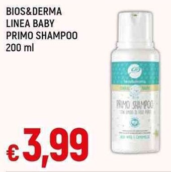 Famila Superstore Bios&Derma Linea Baby Primo Shampoo 200 ml offerta