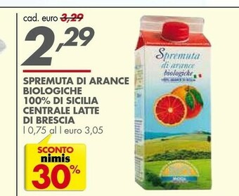 Italmark Centrale del latte di brescia Spremuta Di Arance Biologiche offerta