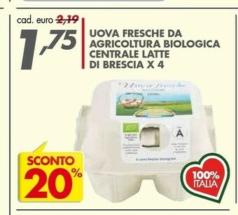 Italmark Brescia Centrale Del Latte - Uova Fresche Biologiche offerta
