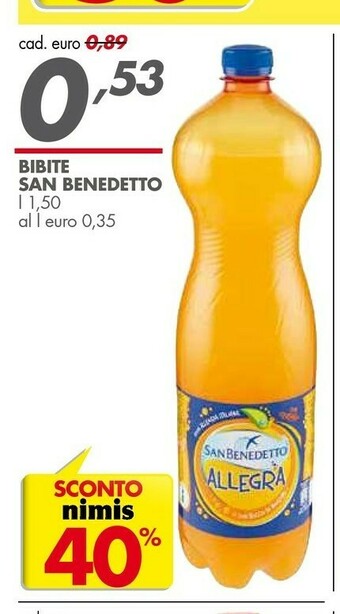 Italmark San Benedetto Ginger 1500 G(ml) offerta