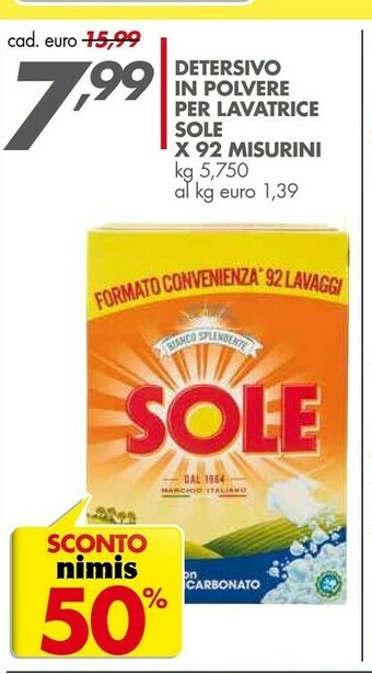 Italmark Sole Detersivo In Polvere Per Lavatrice offerta