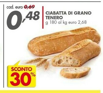 Italmark Tenero Ciabatta Di Grano Tenero offerta