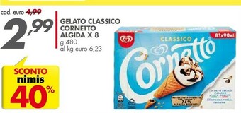 Italmark Algida Cornetto Classico Formato Speciale 480 G(ml) offerta
