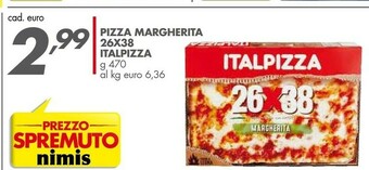 Italmark Italpizza Pizza Margherita 26x38 offerta