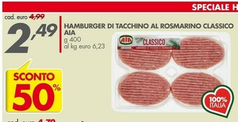Italmark Aia Hamburger Di Tacchino Al Rosmarino Classico offerta
