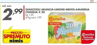 Italmark Consilia Ghiaccioli Arancia-limone-menta-amarena offerta