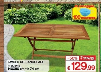 Tavolo Rettangolare In Acacia