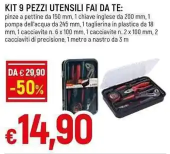 Famila Superstore Kit 9 pezzi Utensili Fai da Te offerta