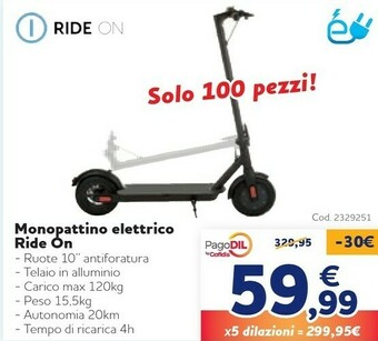 Norauto Ride On Monopattino Elettrico offerta