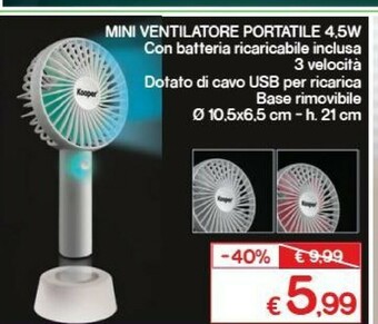 Satur Ventilatore offerta