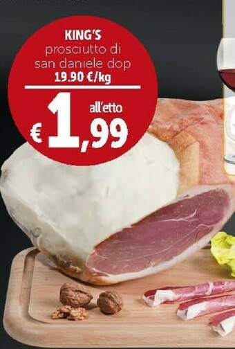 Deco Supermercati King's Prosciutto Di San Daniele Dop offerta