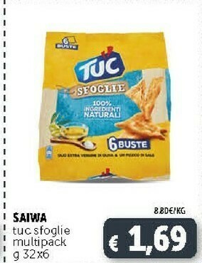 Deco Supermercati Saiwa Tuc Sfoglie Multipack offerta