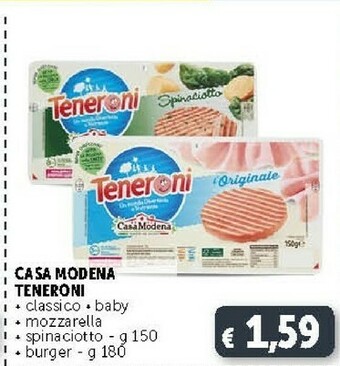 Deco Supermercati Casa Modena Teneroni Mozzarella 150 G(ml) offerta
