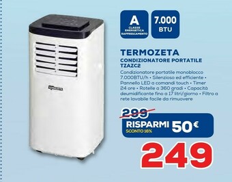 Euronics Termozeta Condizionatore Portatile TZAZC2 offerta