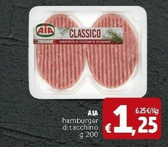 Deco Supermercati Aia Hamburger Di Tacchino offerta