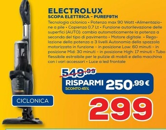 Euronics Electrolux Scopa Elettrica PUREF9TH offerta