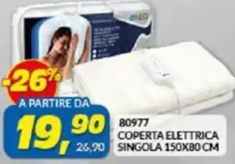 80977 Coperta Elettrica Singola 150x80 cm