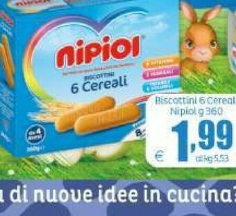 Elite Nipiol Biscottini 6 Cereali offerta