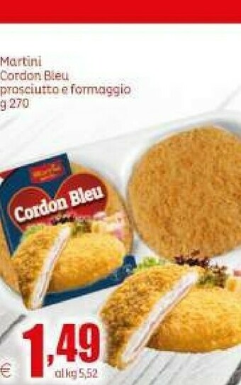 Elite Martini Cordon Bleu Prosciutto E Formaggio 270 G offerta
