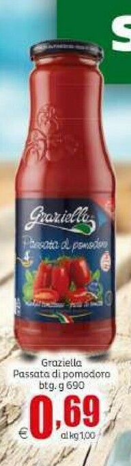 Elite Graziella - Passata Di Pomodoro 690 G(ml) offerta