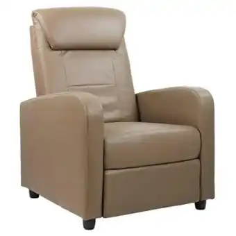 Brigros Poltrona relax marta in ecopelle color visone con schienale reclinabile offerta