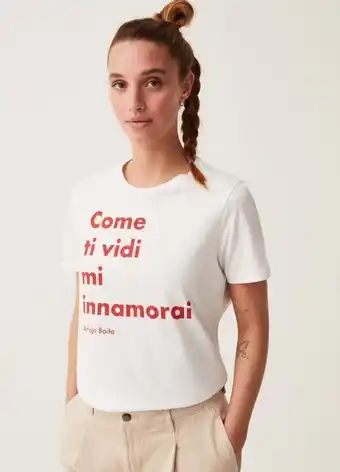 T-shirt girocollo con stampa san valentino