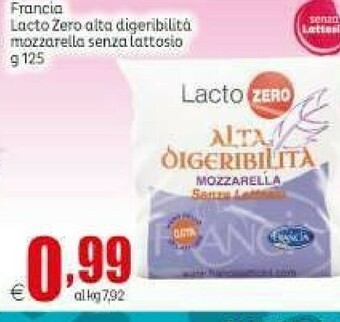 Elite Francia Lacto Zero Alta Digeribilita Mozzarella Senza Lattosio offerta