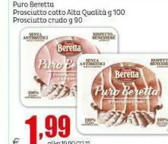 Elite Beretta Prosciutto Cotto Alta Qualita Puro 100/ Prosciutto Crudo 90 G offerta