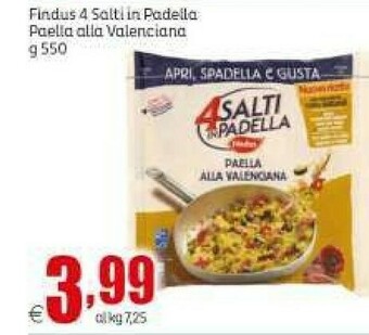 Elite Findus Paella Alla Valenciana 4 Salti In Padella 550 G offerta