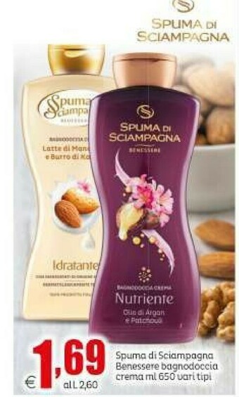 Elite Spuma di Sciampagna Benessere Bagnodoccia Crema offerta