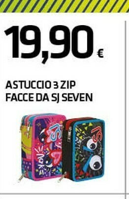 Superconti Seven Astuccio 3 Zip Facce Da Sj offerta