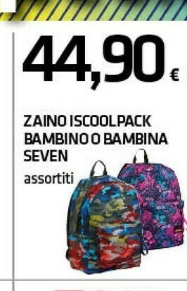 Superconti Seven Zaino Iscool Pack Bambino O Bambina offerta