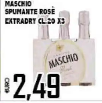 Big Food Maschio Spumante Rosè Extradry 20cl. x3 offerta