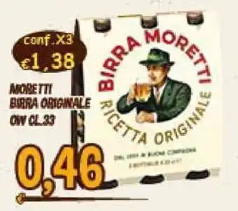 Big Food Moretti Birra Originale Ow 33cl. offerta