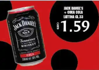 Big Food Jack Daniel's + Coca-Cola Lattina 33cl. offerta