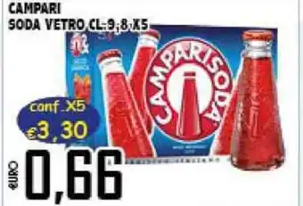 Big Food Campari Soda Vetro 9,8cl x5 offerta